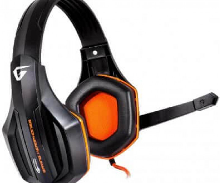 Наушники Gemix W-330 Gaming Black/Orange, 2 x Mini jack (3.5 мм), накладные, кабель 2.4 м